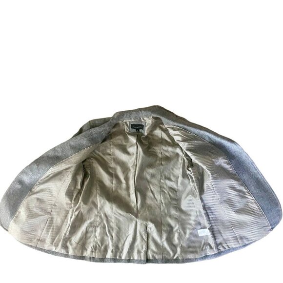 Talbots Gray Wool Blend 2 Button Lined Jacket Blazer Pockets Women's Size - Picture 11 of 11